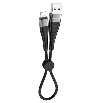 Кабель Borofone USB - Lightning 0,25м короткий BX32 Black (BX32_025_IP)