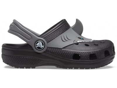 Детские кроксы Crocs Classic I AM Shark Black С7 24р. (14 см) Черные
