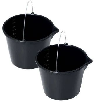 Набір відер із лійкою Kistenberg 20л 2 шт Чорні (IWIR20L-S411/KBU20L-S411-2)