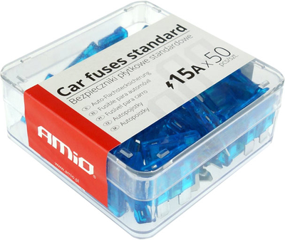 Предохранители автомобильные Amio 15 А 50 шт (01335)