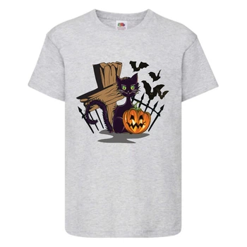 Футболка дитяча Хеллоуїн (Halloween), сіра (halloween-06-gray) 140 см