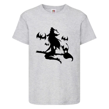 Футболка дитяча Хеллоуїн (Halloween), сіра (halloween-011-gray) 128 см