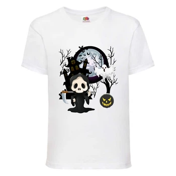 Футболка дитяча Хеллоуїн (Halloween) біла (halloween-01-white) 128 см