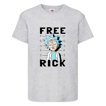 Футболка Рик и Морти 9 (Rick and Morty) серая 164 см