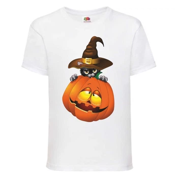 Футболка дитяча Хеллоуїн (Halloween) біла (halloween-013-white) 116 см