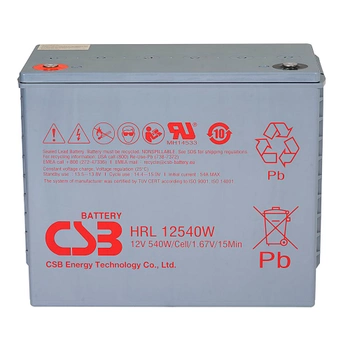 Аккумуляторная батарея CSB HRL12540W, 12V 130Ah (343х170х274мм)