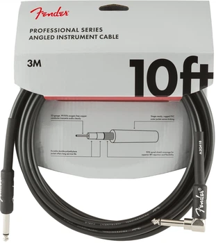 Кабель інструментальний FENDER CABLE PROFESSIONAL SERIES 10' ANGLED BLACK (228459)