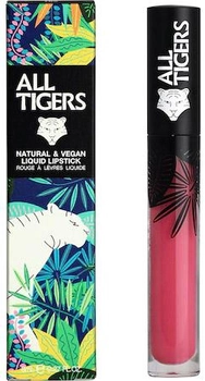 Рідка помада для губ All Tigers Natural & Vegan Matte Lipstick 793 Run The World 8 мл (3701243207931)