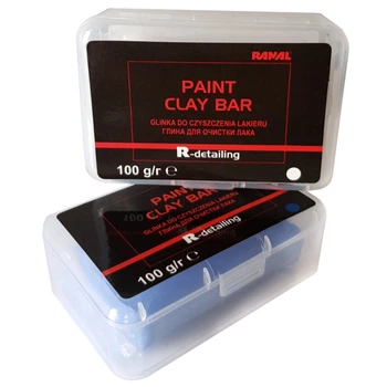 Глина для очистки ЛКП Ranal Paint Clay Bar 100 г (полумягкая - синяя)