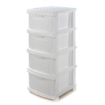 Комод пластиковий на 4 ящики R-Plastic "Компакт Плюс", Білий