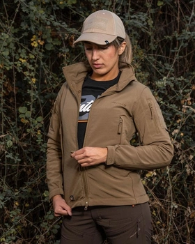 Мембранная тактическая женская куртка софтшелл Pentagon ARTAXES WOMAN K08011-W X-Small, Койот (Coyote)