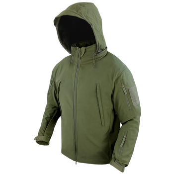 Тактическая утепленная куртка софтшелл с флисом Condor SUMMIT Soft Shell Jacket 602 XX-Large, Олива (Olive)