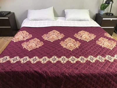 Покрывало с золотой росписью Шейх 220х220 см CottonTwill Золотистый (2000002408130)
