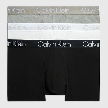Zestaw majtek męskich typu bokserki Calvin Klein Underwear Trunk 3Pk 000NB2970A-UW5 M 3 szt Czarny/Biały/Szary (8719854639688)