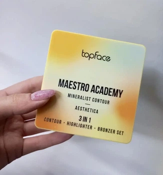 Палитра контуринга лица 3 в 1 Topface Maestro Academy Mineralist Contour № 02 Sculpt