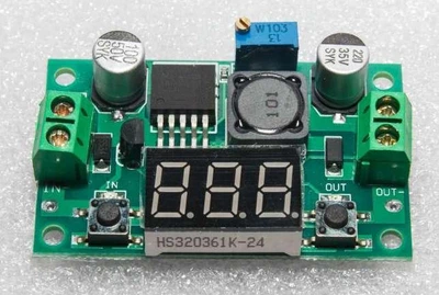 Стабилизатор/преобразователь напряжения понижающий LM2596S DC-DC 4-40В - 1.3-37В 2А с ЖК экраном