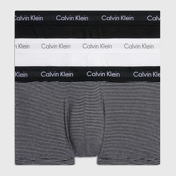 Zestaw majtek męskich typu bokserki Calvin Klein Underwear Low Rise Trunk 0000U2664G-IOT M 3 szt Czarny/Biały/Szary W Paski (8719851968620)