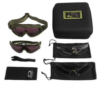 Захисні окуляри та маска 2 в 1 тактичні Si Ballistic M Frame олива