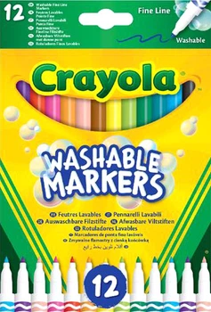 Набор фломастеров Crayola Markers тонкая линия washable 12 шт (071662066710)