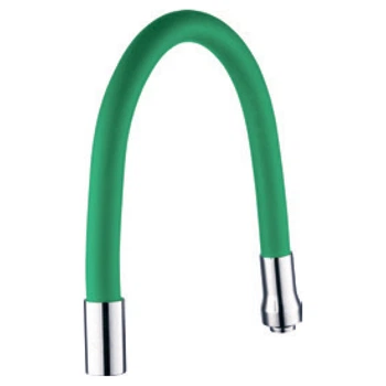 Излив (гусак) AQUATICA 3/4 дюйма силиконовый зеленый для кухни гибкий смеситель с поворотом 360 градусов (SG-5131)