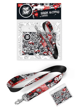 Бейдж на ленте YES SubSurf.Black&White 940236