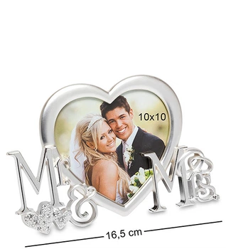 Фоторамка металлическая Bellezza Мистер и Миссис 16.5х11 см 1602348