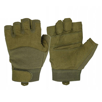 Рукавиці тактичні Mil-Tec Короткопалі XL Олива ARMY FINGERLINGE OLIV (12538501-905-XL)