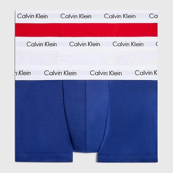 Calvin Klein Underwear 3P Low Rise Trunk 0000U2664G-I03 XL 3 szt Biały/Granatowy/Czerwony (5051145900569)