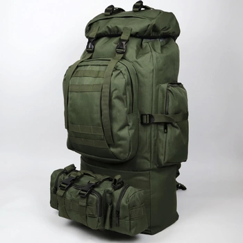 Рюкзак тактичний 90л із сумкою-органайзером Oxford 800D Олива