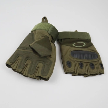 Тактичні рукавиці Oakley без пальців розмір М Олива
