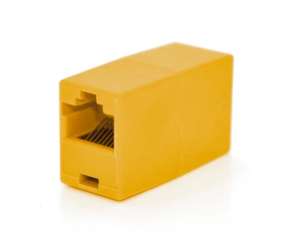 Соединитель RJ45 8P8C мама / мама RJ45 для соединения кабеля, оранжевый,