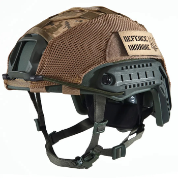 Каска шлем тактический защита | Кавер Пиксель "FAST NIJ IIIA" баллистический шлем кевларовый Хаки