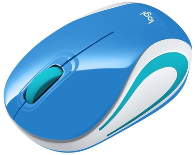 Mysz Logitech M187 Mini Wireless niebieska (910-002733)