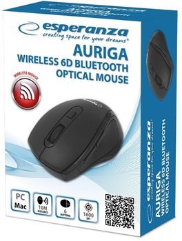 Mysz Esperanza Auriga 6D Bluetooth czarna (EM128K)