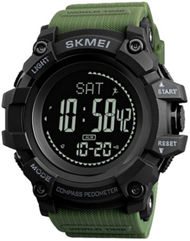Мужские часы Skmei 1356AG army green Compass