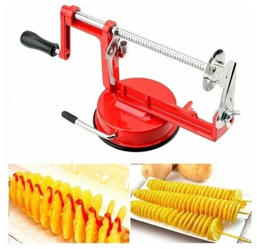 Машинка для резки картофеля спиралью SPIRAL POTATO SLICER аппарат для нарезки картофеля для чипсов