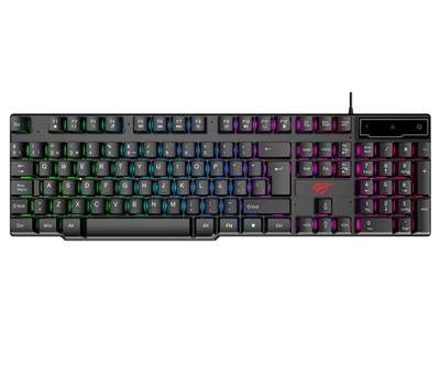 Клавіатура Havit HV-KB504L Black, USB, ігрова, підсвічування