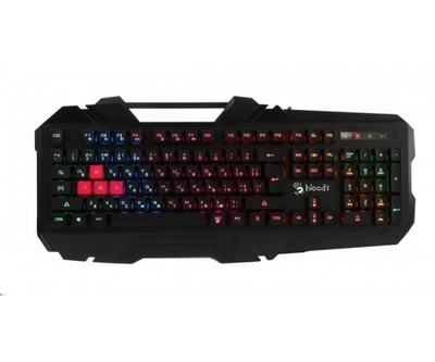 Клавіатура A4Tech Bloody B150N Black, USB, ігрова, неонове підсвічування, ефекти "хвиля" і "дихання"
