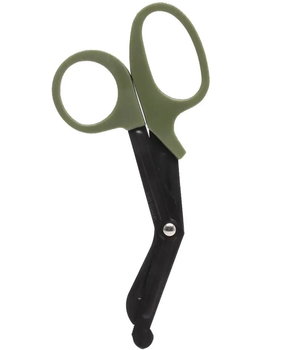 Медицинские тактические ножницы E-Tac изогнутые Green