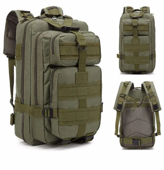 Тактический штурмовой военный рюкзак Armour Tactical М25 Oxford 600D (с системой MOLLE) 25 литров Олива