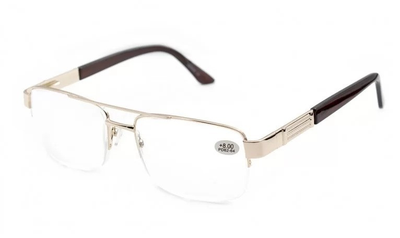 Чоловічі металеві окуляри для зору , окуляри для читання ,окуляри з діоптріями Verse 21139 3 +3.0