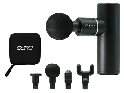 Перкусійний масажер для тіла та м'язів, ручний пістолет GYRO Muscle Mini Gun Massager Black (GYRO-Minigun)