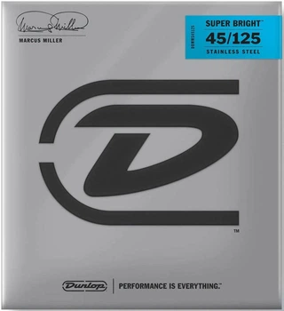 Струны для бас-гитары DUNLOP DBMMS45125 MARCUS MILLER SUPER BRIGHT BASS STRINGS 5-STRING (45-125)