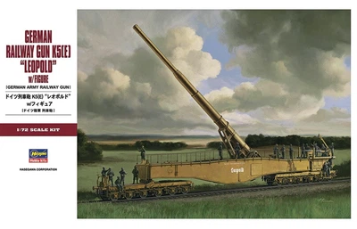 Сборная модель 1/72 пушка Railway Gun K5 (E) "Leopold" w/Figure Hasegawa 31258