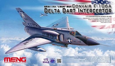 Збірна модель 1/72 літак Convair F-106A Delta Dart Interceptor MENG DS006