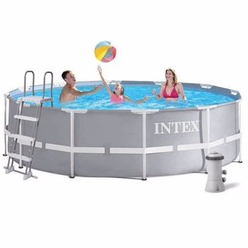 Басейн каркасний INTEX 26718, круглий, 366х122 см, 10685 л, фільтр-насос, сходи