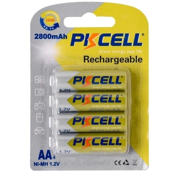 Акумулятори PKCELL AA (1.2V, 2800mAh) NiMH Precharged, 4шт/уп, blister