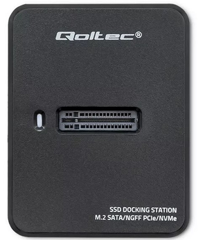 Док-станція Qoltec для SSD M.2 SATA PCIe Black