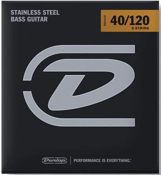 Струны для бас-гитары DUNLOP DBS40120 STAINLESS STEEL LIGHT 5-STRING 40-120
