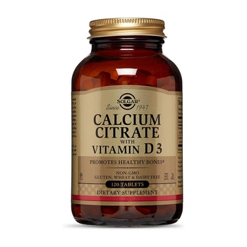 Кальцій цитрат з вітаміном Д3, Solgar Calcium Citrate with vit D3 (120 таблеток)